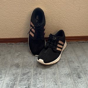 Womens Black Adidas Cloudfoam Athletic Shoes